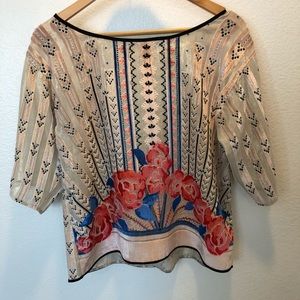 Anthropologie Beautiful Floral Blouse